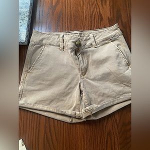 Size 8 Womens khaki shorts- American Eagle